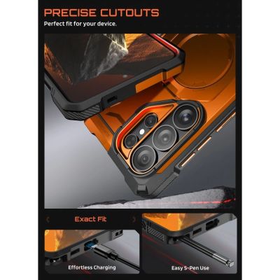 7. Supcase UB Grip Mag MagSafe Case for Samsung Galaxy S26 Ultra - Orange and Black