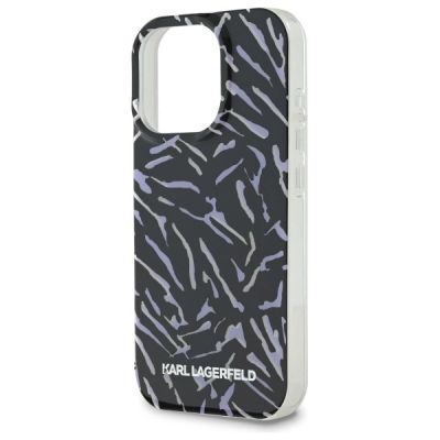 5. Karl Lagerfeld Zebra With Cord iPhone 16 Pro Case - Purple