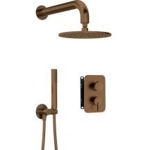 Concealed shower set with mixing box - with shower head