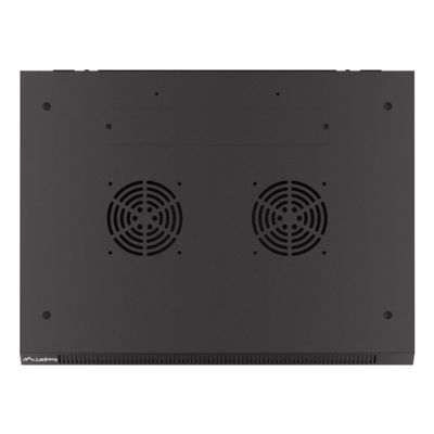13. WALL-HUNG RACK CABINET 19" 12U 600X450 BLACK PERFORATED DOOR LANBERG (FLAT PACK)