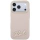 3. Karl Lagerfeld Grained with Resin Signature Logo MagSafe Case for iPhone 18 Pro / 17 Pro - Pink
