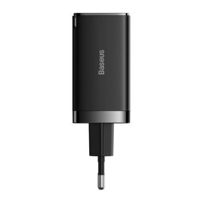 6. GaN 2xUSB C 1xUSB 65W fast charger Baseus GaN5 Pro + USB C - USB C 100W cable - black