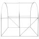 2. GREENHOUSE GARDEN TUNNEL 200x200x200CM PE STRUCTURE WHITE STEEL
