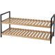 SHELVES SHOE RACK 2 LEVELS BAMBOO HOME & STYLING COLLECTION