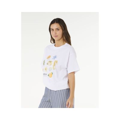2. RIP CURL Women's Poolside Heritage Tee White