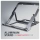 3. Axagon STND-LAG Laptop-Ständer, höhenverstellbar, faltbar, Aluminum Notebook and tablet stand Gray 43.9 cm (17.3")