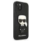 4. Karl Lagerfeld Saffiano Ikonik Karl's Patch Case for iPhone 13 mini - Black