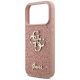 6. Guess Fixed Glitter Big 4G Case for iPhone 17 Pro - Pink