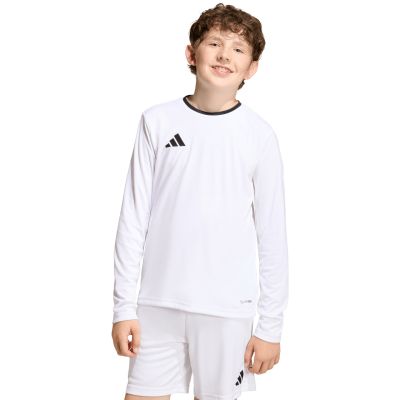 7. adidas Entrada 26 Long Sleeve Jersey Kids’ Shirt, White, KF5874