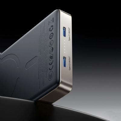 25. Joyroom JR-PBM08 Pro Powerbank 22.5W 10000mAh with Wireless Charging 2x USB-C - Titanium