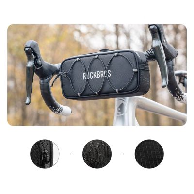 6. Rockbros TL001 ROAD TO SKY 1.9L Handlebar Bag Waterproof - Black