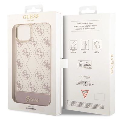 8. Guess GUHCP14MHG4MHP iPhone 14 Plus 6.7 "pink / pink hardcase 4G Pattern Script