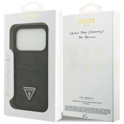 8. Guess 4G nauble Card Triangle case for iPhone 17 Pro - black