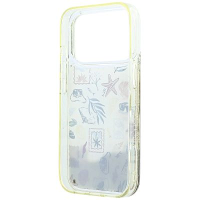 7. Karl Lagerfeld Liquid Glitter Beach & Sand Case for iPhone 17 Pro / 18 Pro - Beige