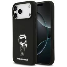 Karl Lagerfeld Silicone Karl Sketch & Logo MagSafe Case for iPhone 17 Pro Max - Black