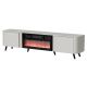 VOLARE TV cabinet 200x39x49 cashmere + fireplace