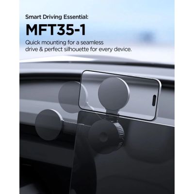 7. Spigen MFT35-1 MagSafe Car Mount for Dashboard - Black