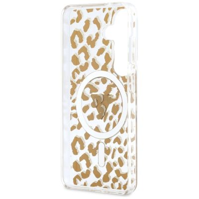 7. Guess IML Leopard Print Triangle MagSafe Case for Samsung Galaxy S26 - Brown