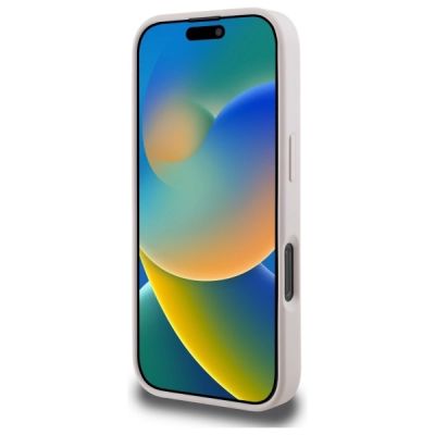 5. Guess 4G Ring Classic Logo MagSafe Case for iPhone 16 Pro Max - Pink