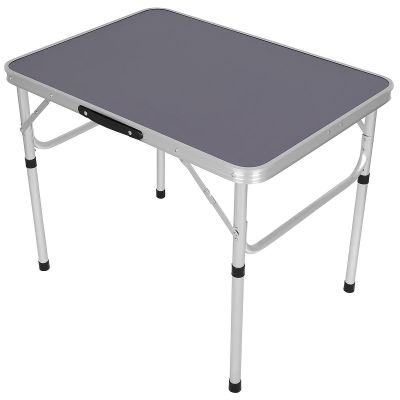 12. FOLDABLE CAMPING TABLE 75X55X25-59CM GRAY