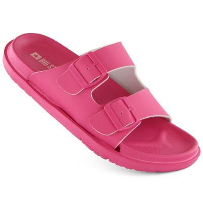 13. Big Star W INT2004E Fuchsia Foam Slides with Buckles