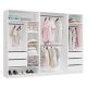 2. Modular Wardrobe OPENO SET 260/200 WHITE – Drawers, Rails and Shelves, Large, for the Bedroom