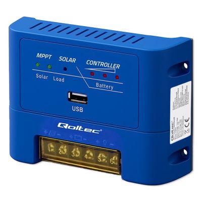 QOLTEC MPPT 15A CHARGE CONTROLLER FOR POWERING DC RECEIVERS AND CHARGING 12V/24V BATTERIES | LIFEPO4
