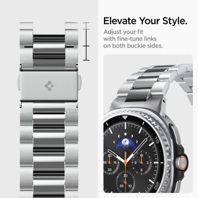 13. Spigen Modern Fit Band for Samsung Galaxy Watch 40/44/46 mm - Silver