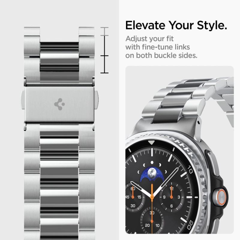 13. Spigen Modern Fit Band for Samsung Galaxy Watch 40/44/46 mm - Silver