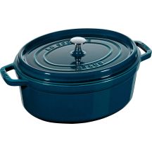 STAUB LA COCOTTE Oval cast iron pot 6.7 ltr, La Mer