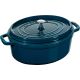 STAUB LA COCOTTE Oval cast iron pot 6.7 ltr, La Mer