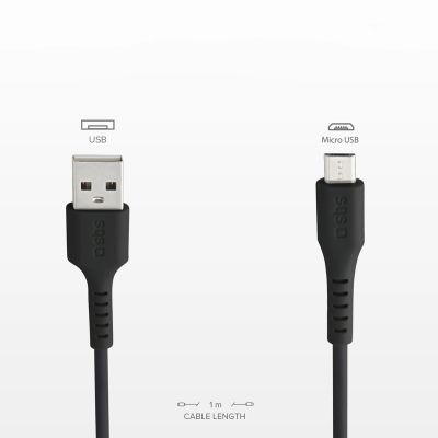 5. SBS LTHL200 USB-A - Micro-USB Cable 1m - Black