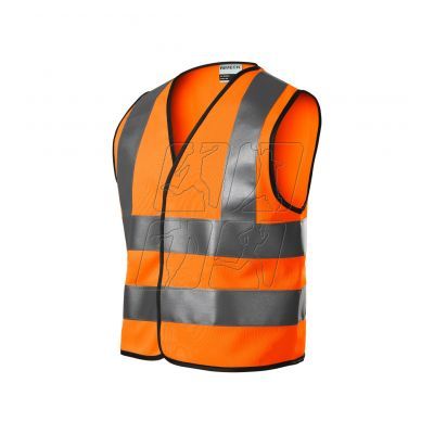 HV Bright Rimec Jr reflective vest MLI-9V498 fluorescent orange