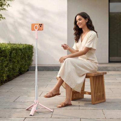 10. Tech-Protect L11S MagSafe Bluetooth Selfie Stick - Pink