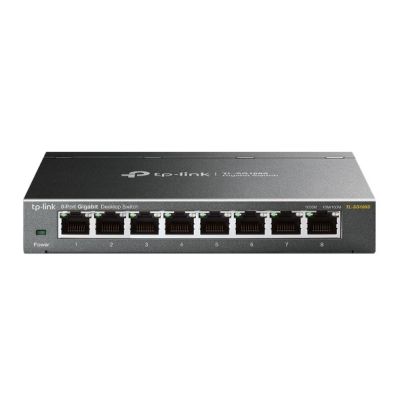 2. TP-Link Omada TL-SG108S Network Switch, Black, Unmanaged, Gigabit Ethernet (10/100/1000)