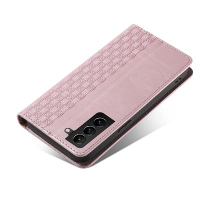 5. Magnet Strap Case Case for Samsung Galaxy S22 + (S22 Plus) Pouch Wallet + Mini Lanyard Pendant Pink