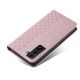 5. Magnet Strap Case Case for Samsung Galaxy S22 + (S22 Plus) Pouch Wallet + Mini Lanyard Pendant Pink