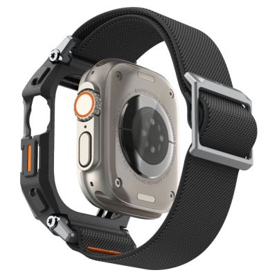 3. Spigen Lite Fit Pro Strap + Tempered Glass Screen Protector for Apple Watch Ultra 49mm - Black