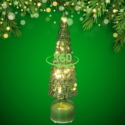 5. DECORATIVE CHRISTMAS TREE GREEN LED 13 CROWNS WARM WHITE 40CM