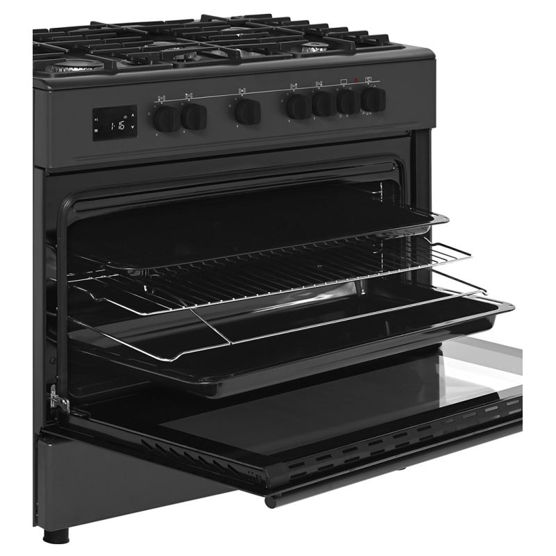 9. Ravanson KWGE-K90A Cheff Modern Black gas-electric cooker