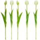 4. BOUQUET OF 5 WHITE TULIPS 39 CM LIFE-LIKE SPRING DECORATION