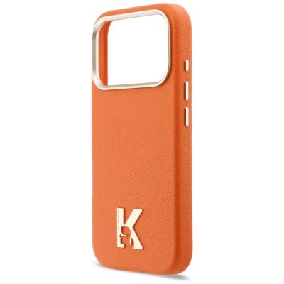 6. Karl Lagerfeld Karl Head Logo MagSafe Case for iPhone 17 Pro Max - Orange