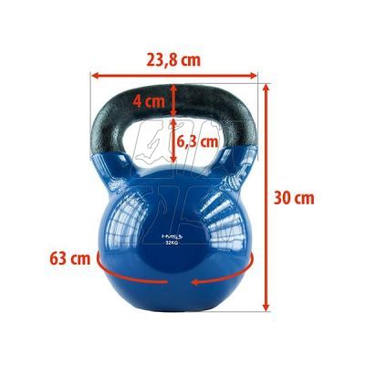 8. Kettlebell iron covered with vinyl HMS KNV32 BLUE