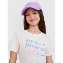 Girls' regular printed T-shirt 4F 4FJWSS25TTSHF1854-11S