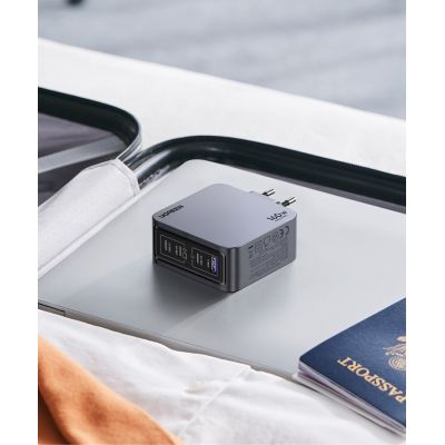 7. Ugreen Nexode Pro 160W GaN Charger with USB-C Cable Universal Black, Gray AC Fast Charging Internal