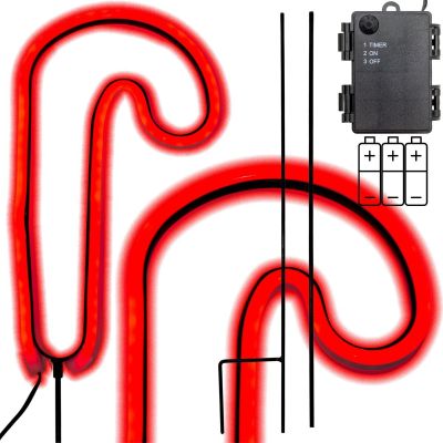 22. NEON CHRISTMAS CANDLE 79 LED BATTERY-OPERATED 12.5x93.5CM LUCA