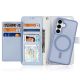 12. Dux Ducis Lawa Leather Case for Samsung Galaxy S25+ with Detachable Magnetic Wallet - Blue