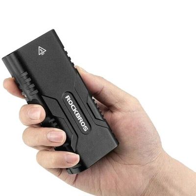 5. Rockbros 24310002001 Bicycle Light, 850 lm, with Power Bank Function + USB-C to USB-A Cable – Black