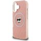 6. Karl Lagerfeld IML Choupette Head Logo MagSafe iPhone 16 Case - Pink