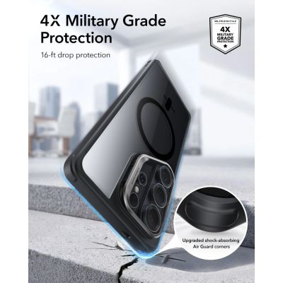 5. ESR Classic Hybrid Kickstand MagSafe Case for Samsung Galaxy S26 Ultra - Clear Black